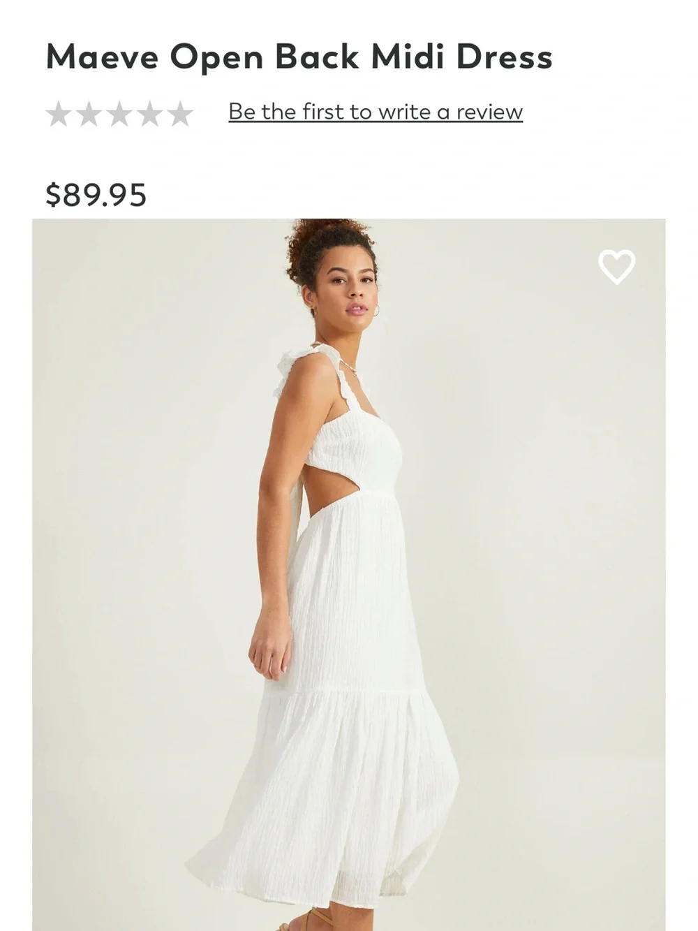 Altar'd State White Ruffle-Shoulder Maxi Dress